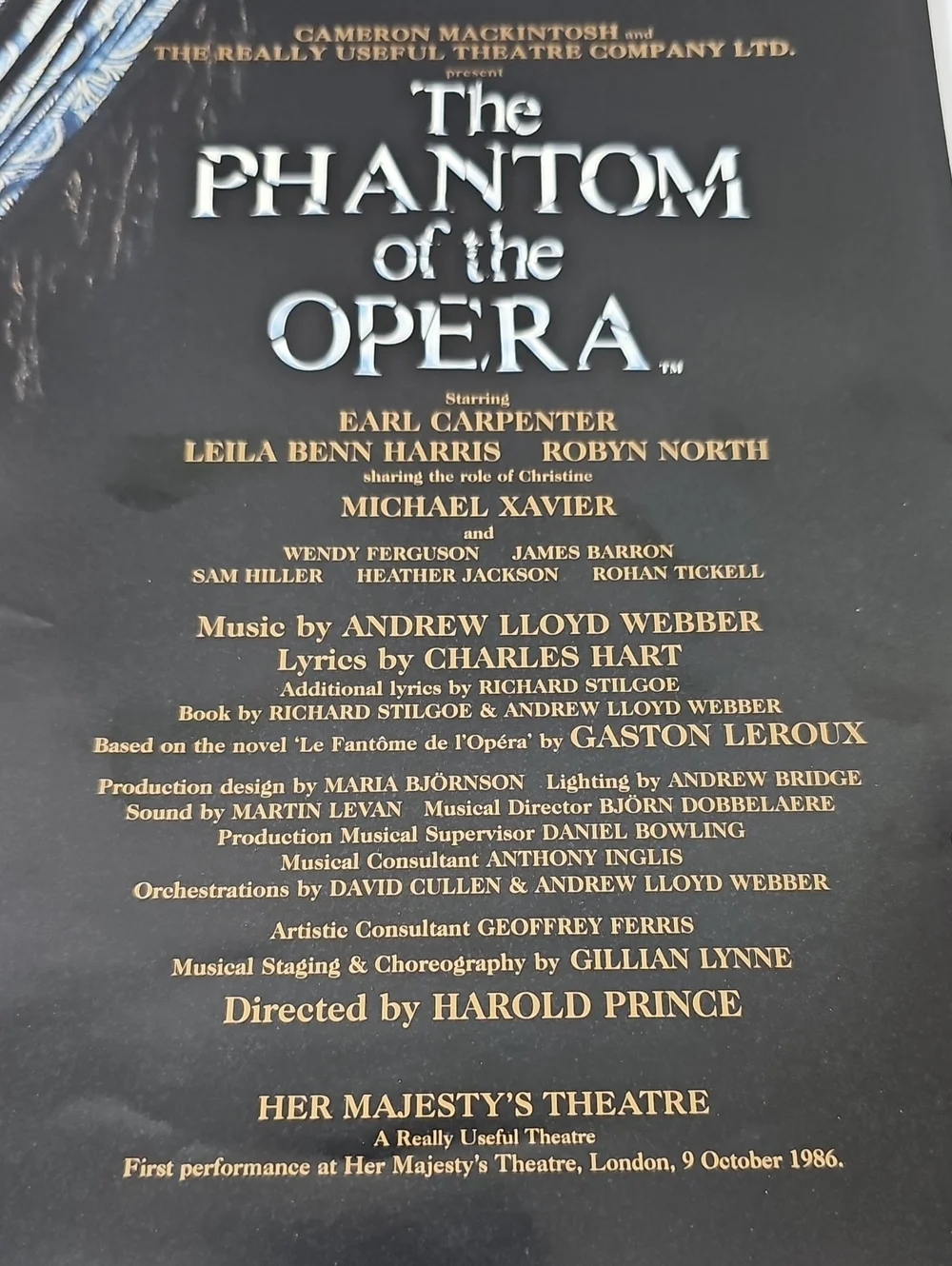 The Phantom of the Opera Souvenir Brochure - Picture 9 of 10